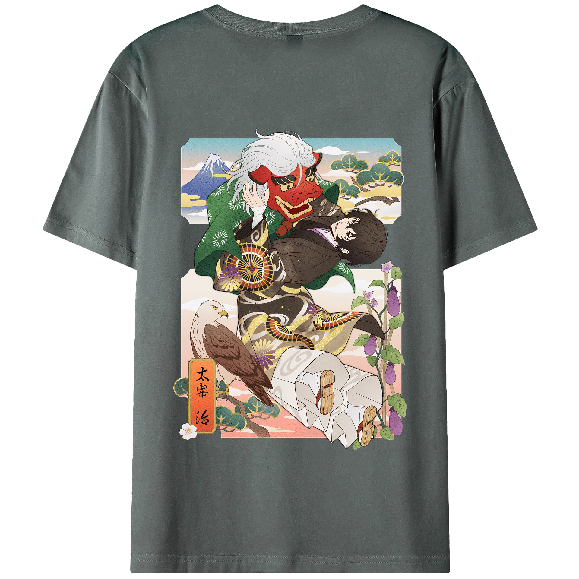 （画像用） 文豪ストレイドッグス Bungo Stray Dogs 綿100％半袖Tシャツ（背面プリント）